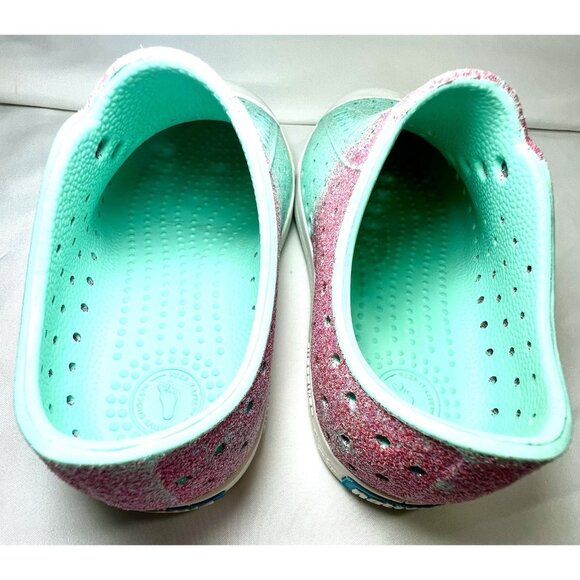 Native Jefferson Bling Sneakers, Hollywood Hydrangea Bling/Shell White, Kid Sz 9 - Picture 10 of 10